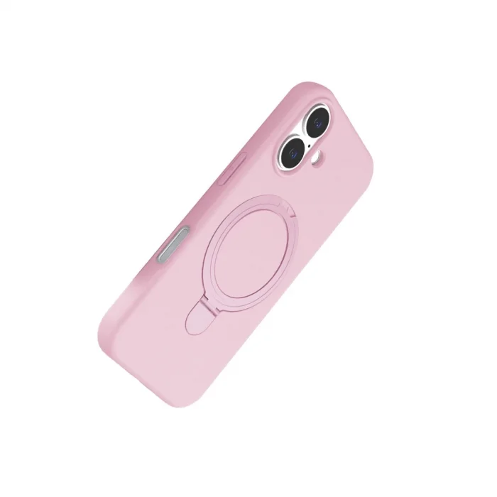 BUĞZ İphone 16 Plus Regal Magsafe Standlı Kapak - Açık Pembe