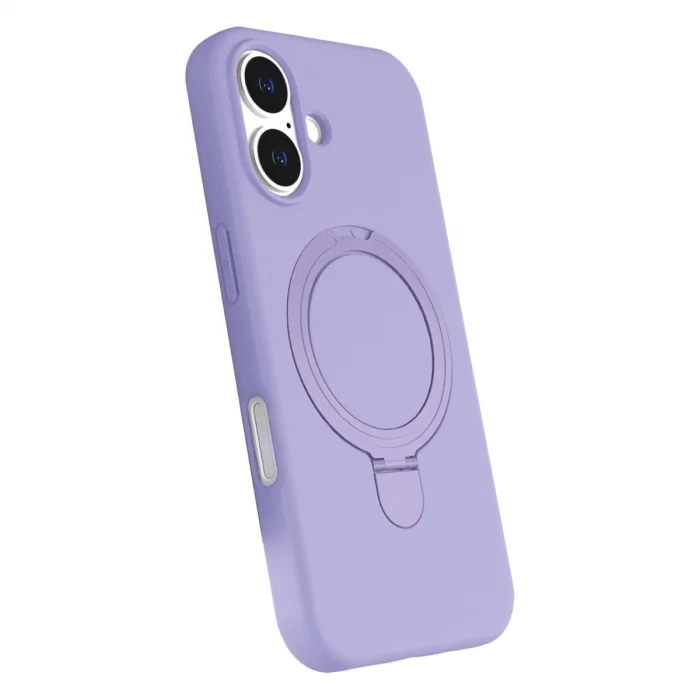 BUĞZ İphone 16 Plus Regal Magsafe Standlı Kapak - Lila