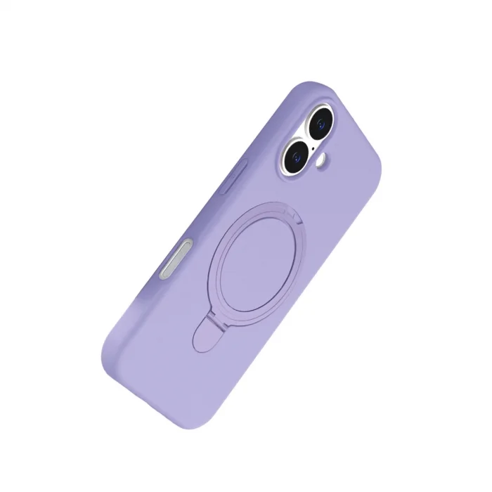 BUĞZ İphone 16 Plus Regal Magsafe Standlı Kapak - Lila