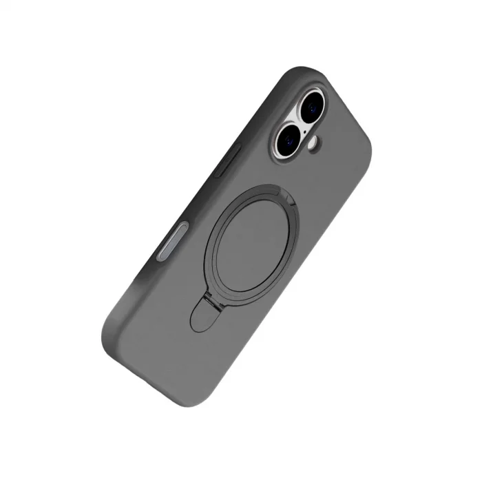 BUĞZ İphone 16 Plus Regal Magsafe Standlı Kapak - Titan Gri