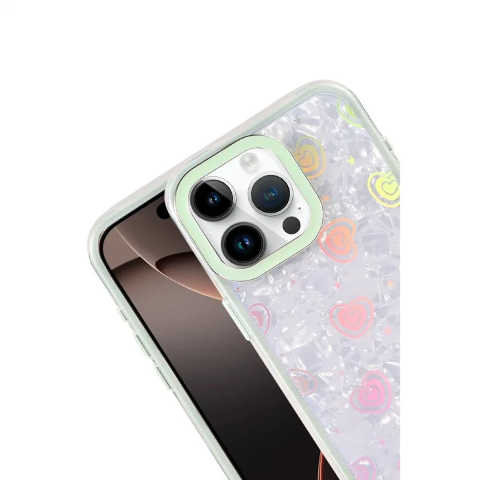 BUĞZ İphone 16 Pro Lumi Desenli Kapak - Yeşil