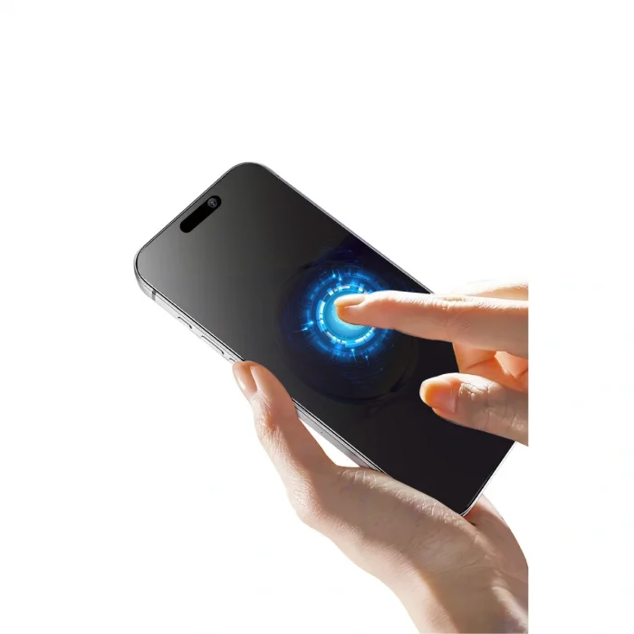 BUĞZ İphone 16 Pro Max Bilvis 5in1 5d Magic Hayalet Cam Ekran Koruyucu - Siyah