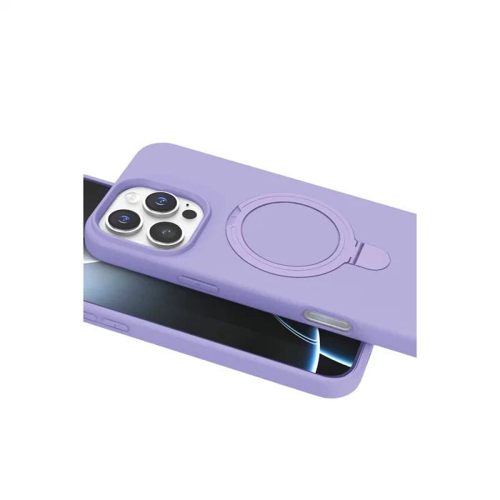 BUĞZ İphone 16 Pro Max Regal Magsafe Standlı Kapak - Lila