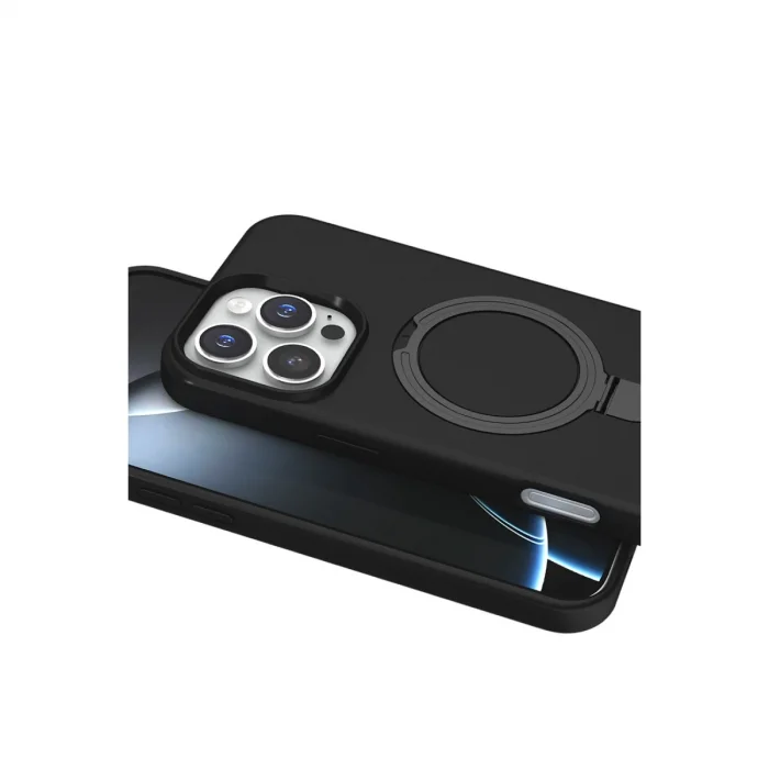 BUĞZ İphone 16 Pro Max Regal Magsafe Standlı Kapak - Siyah