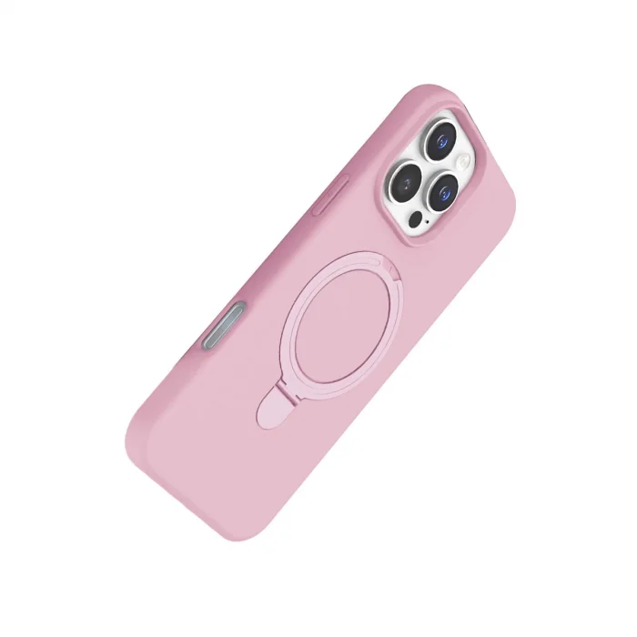 BUĞZ İphone 16 Pro Regal Magsafe Standlı Kapak - Açık Pembe