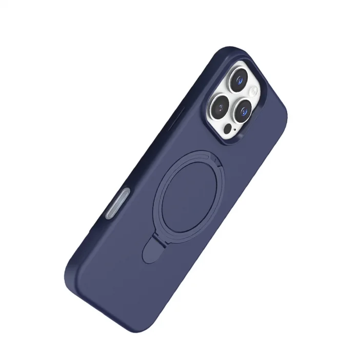 BUĞZ İphone 16 Pro Regal Magsafe Standlı Kapak - Lacivert