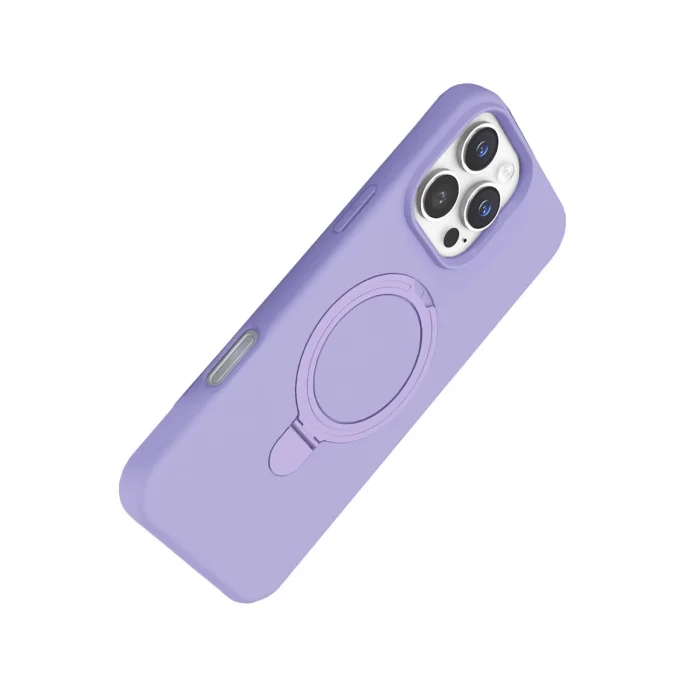 BUĞZ İphone 16 Pro Regal Magsafe Standlı Kapak - Lila
