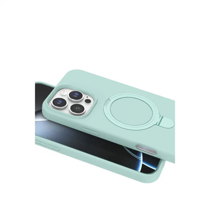 BUĞZ İphone 16 Pro Regal Magsafe Standlı Kapak - Su Yeşili