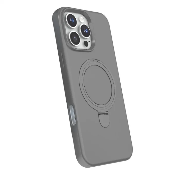 BUĞZ İphone 16 Pro Regal Magsafe Standlı Kapak - Titan Gri