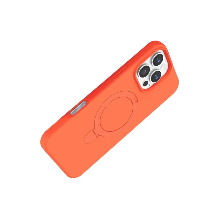 BUĞZ İphone 16 Pro Regal Magsafe Standlı Kapak - Turuncu