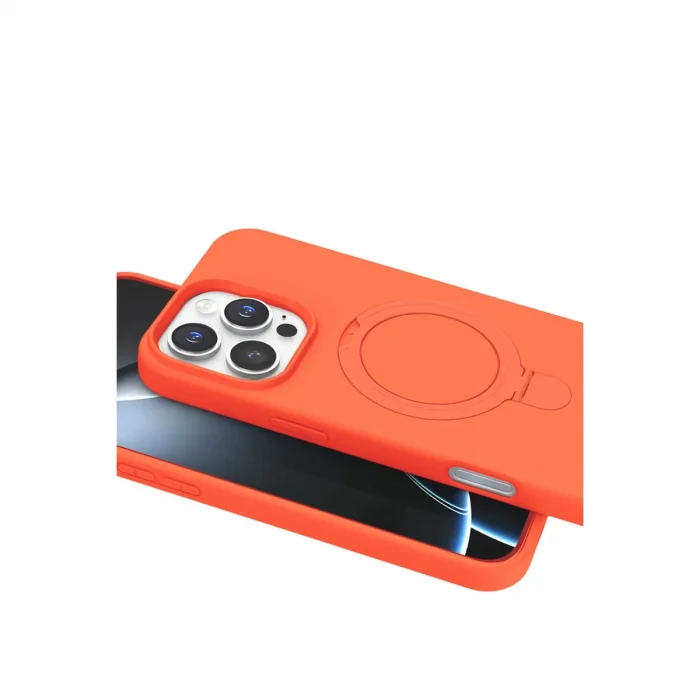 BUĞZ İphone 16 Pro Regal Magsafe Standlı Kapak - Turuncu