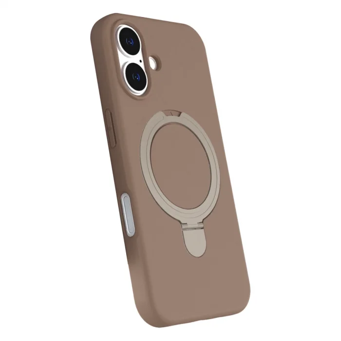 BUĞZ İphone 16 Regal Magsafe Standlı Kapak - Çöl Titanyum