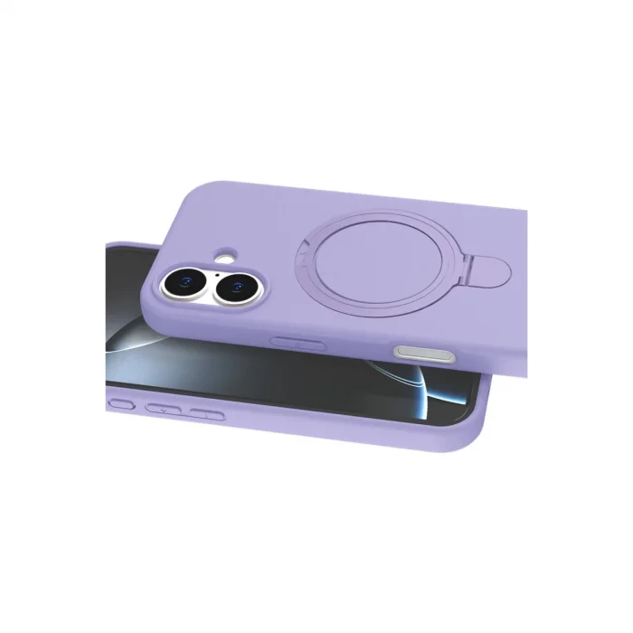 BUĞZ İphone 16 Regal Magsafe Standlı Kapak - Lila