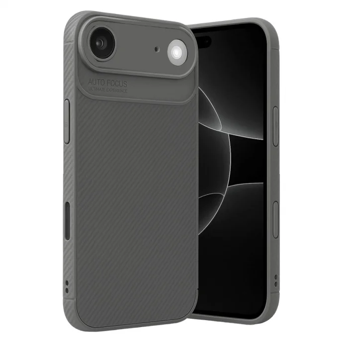 BUĞZ İphone 17 Air Auto Focus Karbon Kapak - Gri