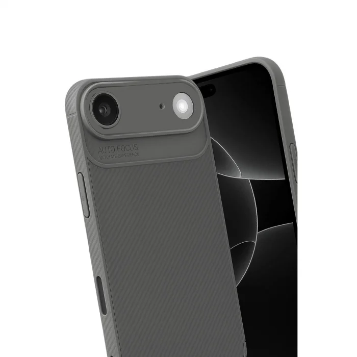 BUĞZ İphone 17 Air Auto Focus Karbon Kapak - Gri