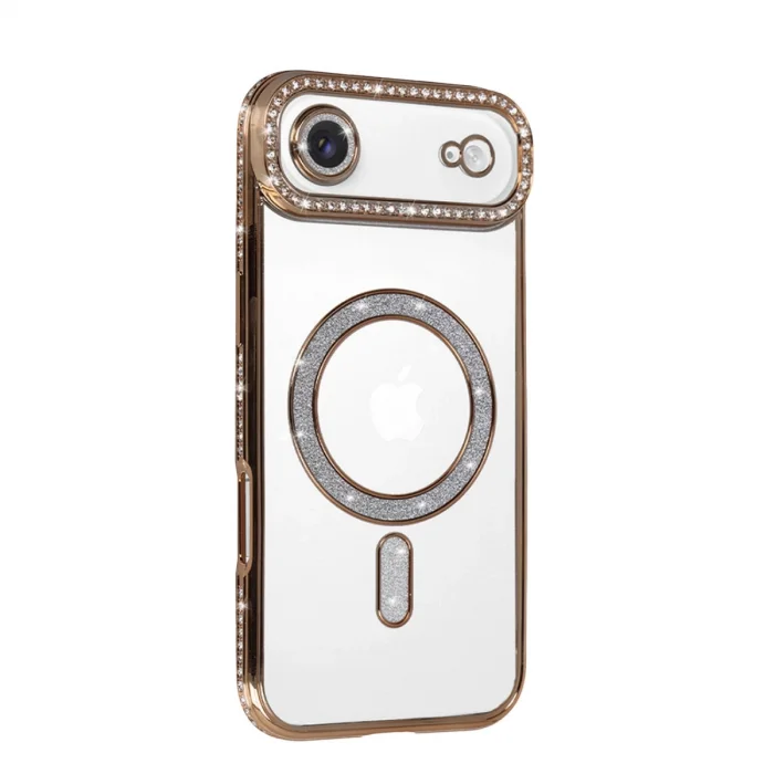 BUĞZ İphone 17 Air Joke Simli Magneticsafe Kılıf - Gold