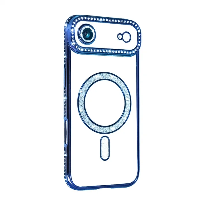 BUĞZ İphone 17 Air Joke Simli Magneticsafe Kılıf - Mavi