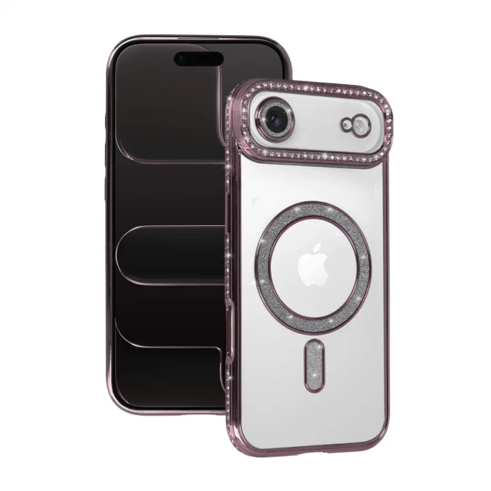 BUĞZ İphone 17 Air Joke Simli Magneticsafe Kılıf - Pembe
