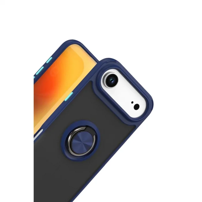 BUĞZ İphone 17 Air Montreal Yüzüklü Silikon Kapak - Lacivert