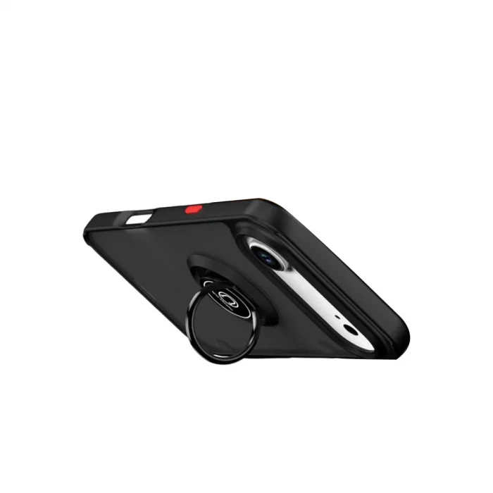 BUĞZ İphone 17 Air Montreal Yüzüklü Silikon Kapak - Siyah