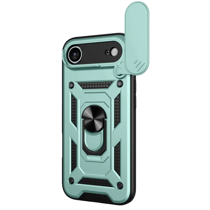 BUĞZ İphone 17 Air Pars Lens Yüzüklü Silikon - Yeşil