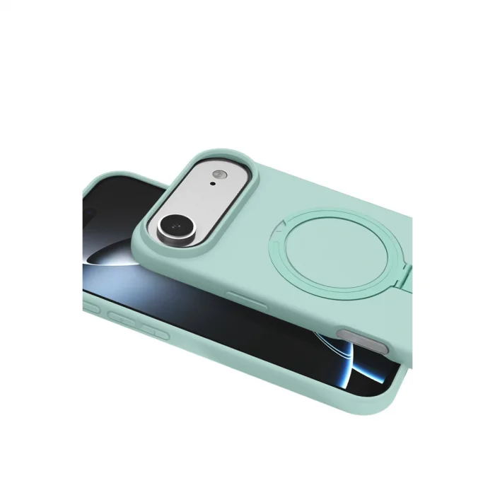 BUĞZ İphone 17 Air Regal Magsafe Standlı Kapak - Su Yeşili