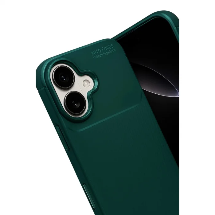 BUĞZ İphone 17 Auto Focus Karbon Kapak - Koyu Yeşil