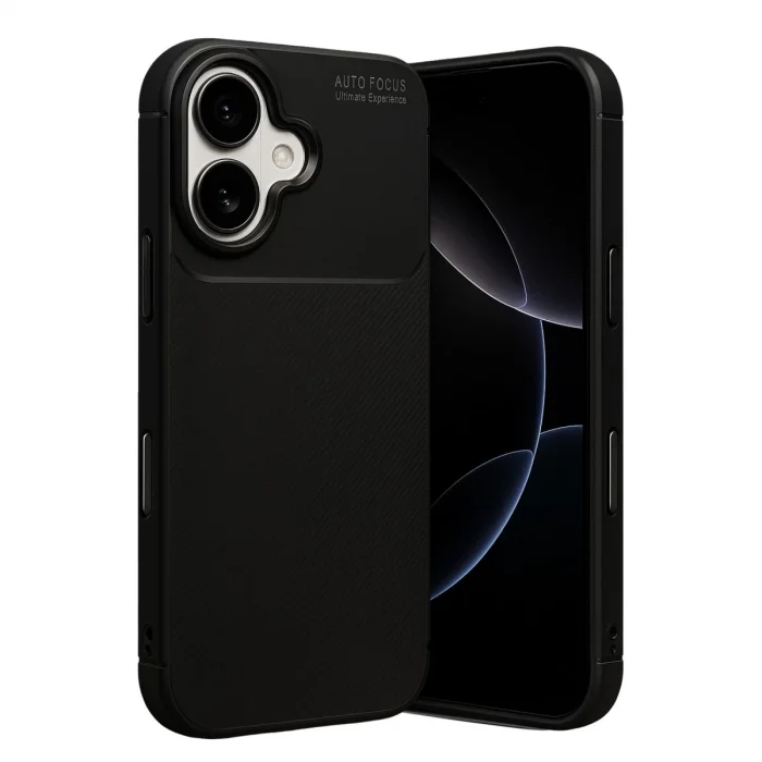 BUĞZ İphone 17 Auto Focus Karbon Kapak - Siyah