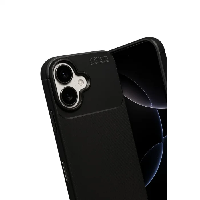 BUĞZ İphone 17 Auto Focus Karbon Kapak - Siyah