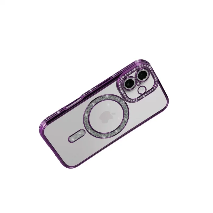 BUĞZ İphone 17 Joke Simli Magneticsafe Kılıf - Derin Mor