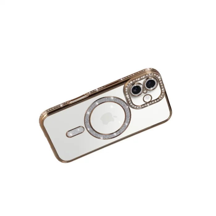 BUĞZ İphone 17 Joke Simli Magneticsafe Kılıf - Gold
