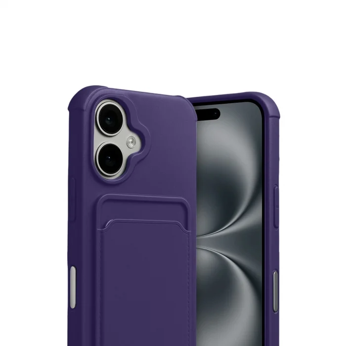 BUĞZ İphone 17 Kelvin Kartvizitli Silikon - Derin Mor