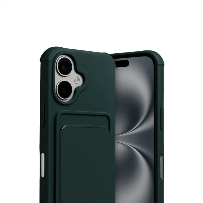 BUĞZ İphone 17 Kelvin Kartvizitli Silikon - Koyu Yeşil