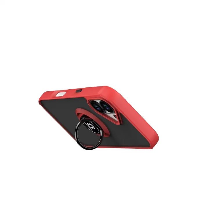 BUĞZ İphone 17 Montreal Yüzüklü Silikon Kapak - Kırmızı