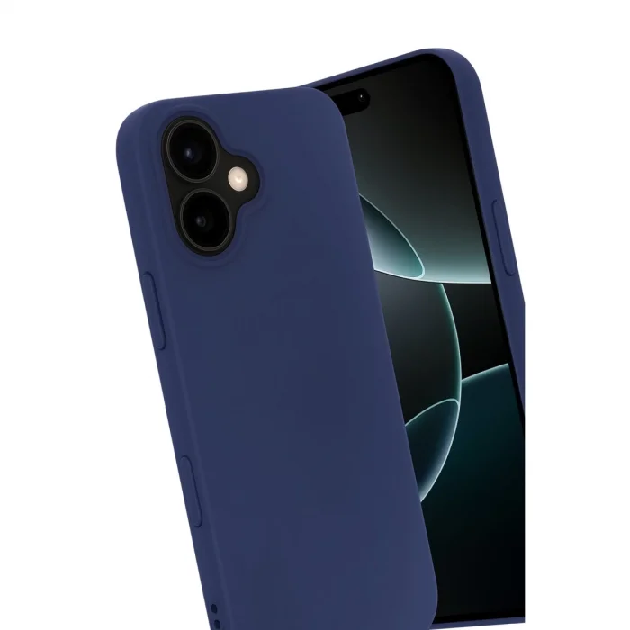 BUĞZ İphone 17 Nano İçi Kadife Silikon - Lacivert