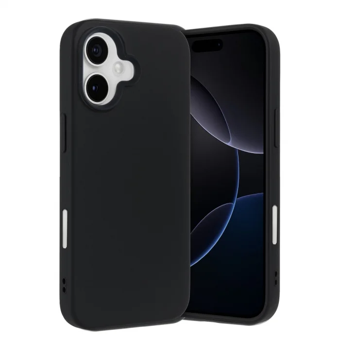 BUĞZ İphone 17 Nano İçi Kadife Silikon - Siyah