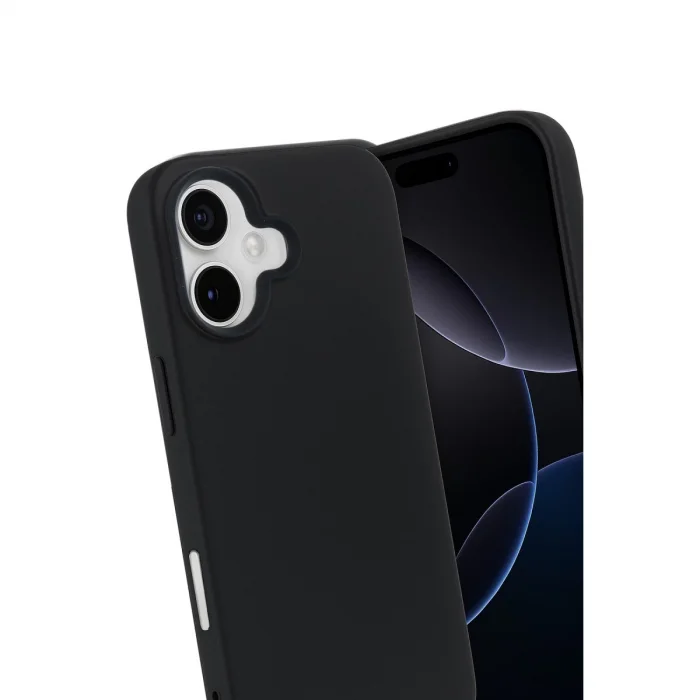 BUĞZ İphone 17 Nano İçi Kadife Silikon - Siyah