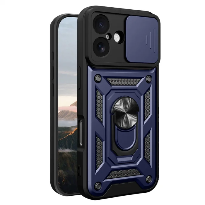 BUĞZ İphone 17 Pars Lens Yüzüklü Silikon - Lacivert