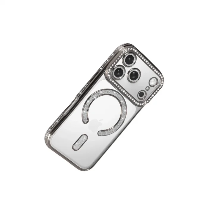 BUĞZ İphone 17 Pro Joke Simli Magneticsafe Kılıf - Gümüş