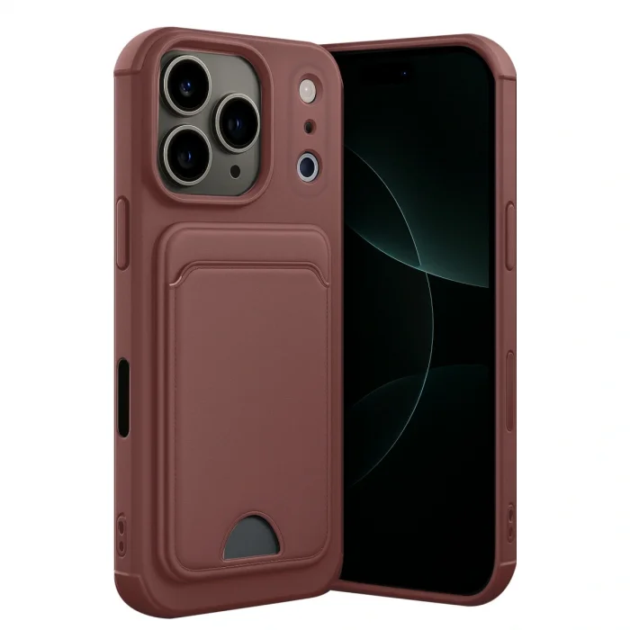 BUĞZ İphone 17 Pro Kelvin Kartvizitli Silikon - Bordo