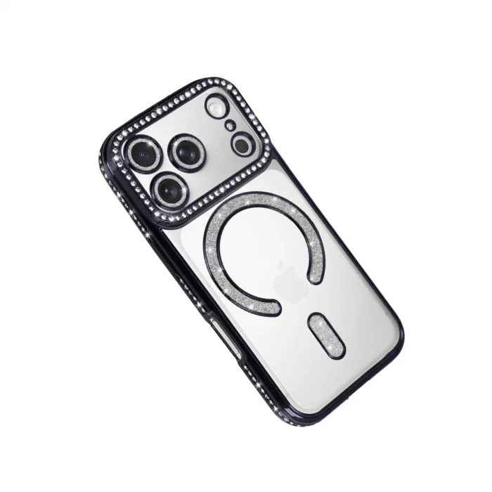 BUĞZ İphone 17 Pro Max Joke Simli Magneticsafe Kılıf - Siyah