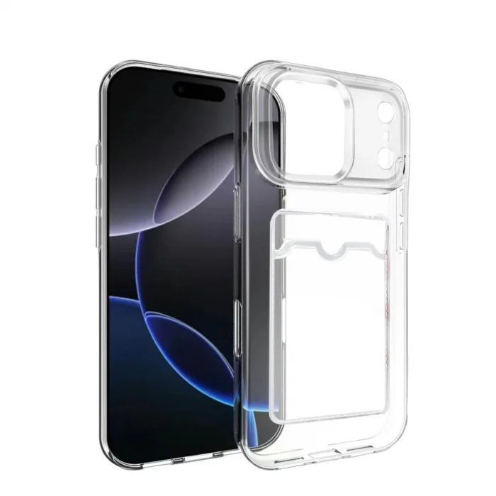 BUĞZ İphone 17 Pro Max Kart Şeffaf Silikon - Şeffaf