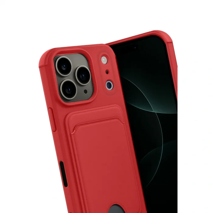 BUĞZ İphone 17 Pro Max Kelvin Kartvizitli Silikon - Kırmızı