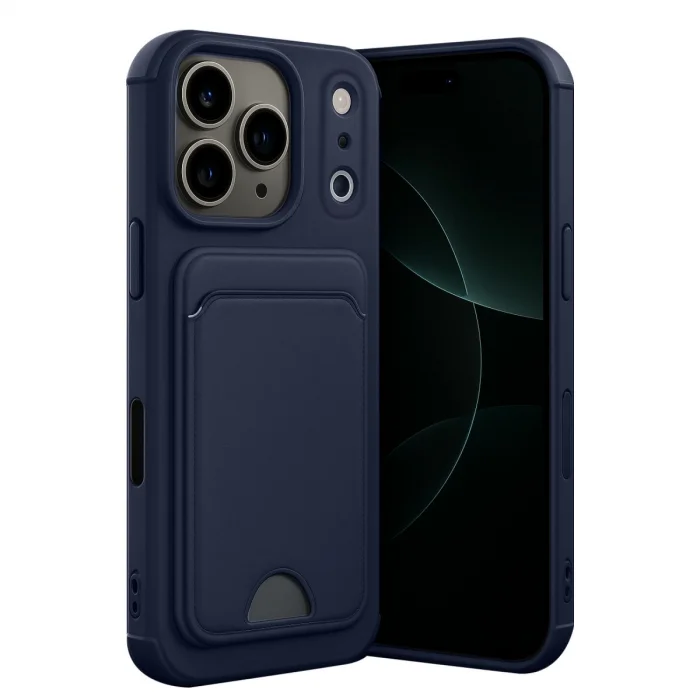 BUĞZ İphone 17 Pro Max Kelvin Kartvizitli Silikon - Lacivert