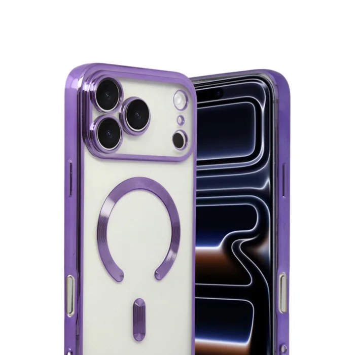 BUĞZ İphone 17 Pro Max Kross Magneticsafe Kapak - Mor