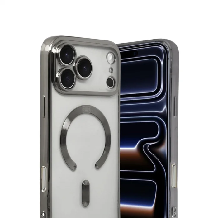 BUĞZ İphone 17 Pro Max Kross Magneticsafe Kapak - Titan Gri