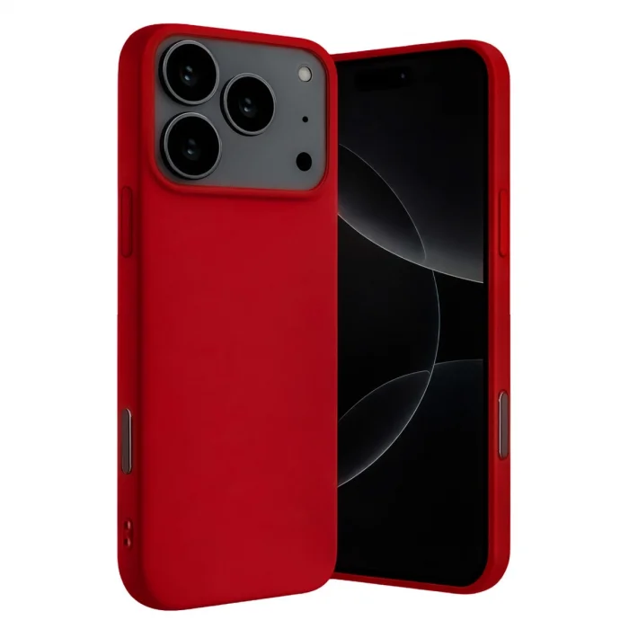 BUĞZ İphone 17 Pro Max Nano İçi Kadife Silikon - Kırmızı