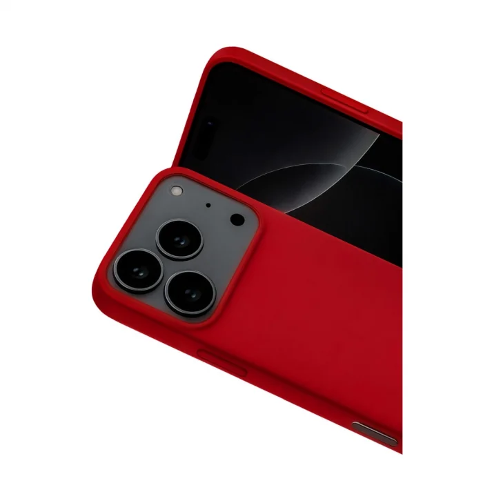 BUĞZ İphone 17 Pro Max Nano İçi Kadife Silikon - Kırmızı