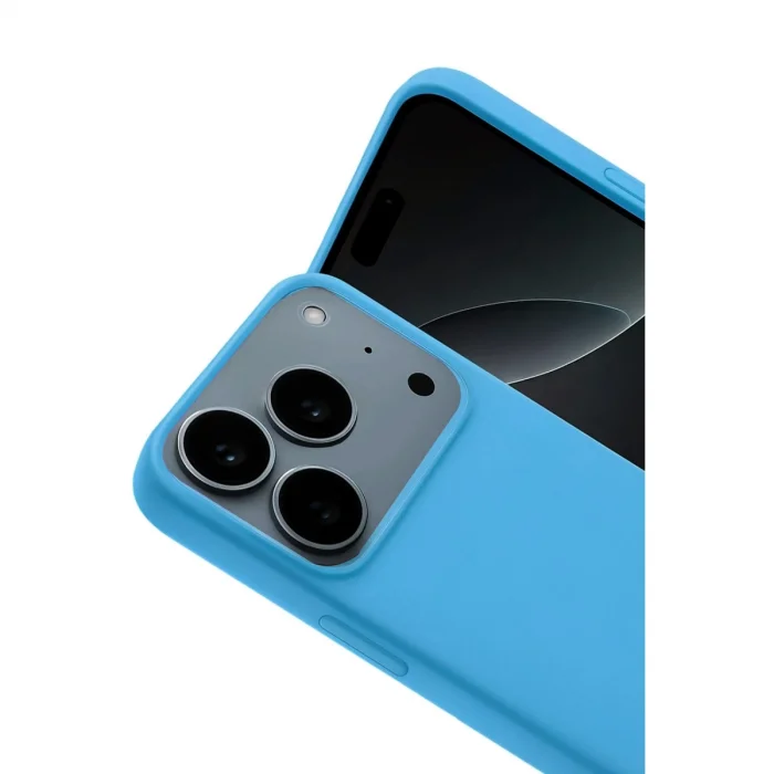 BUĞZ İphone 17 Pro Max Nano İçi Kadife Silikon - Mavi