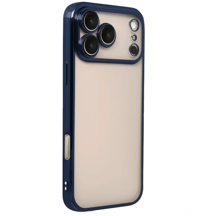 BUĞZ İphone 17 Pro Max Razer Lensli Silikon - Lacivert